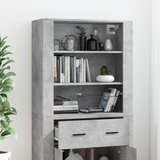  Visoka komoda siva betona od konstruiranog drva | shoptok.hr