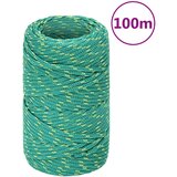 vidaXL Brodski konop zeleni 2 mm 100 m od polipropilena Cijene