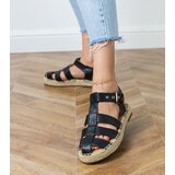 D/CEO Black closed espadrille sandals Kleona | shoptok.hr