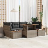 vidaXL 6-dijelni set vrtnih sofa s jastučićima sivi poliratan | shoptok.hr