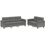 Maison Chic Sedežna garnitura - kavč 2-delna z blazinami temno siva mikrovlakna, (21729352) | Shoptok.si