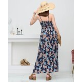 Resti Navy blue airy women's maxi dress - Clothing | shoptok.hr