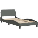 vidaXL Posteljni okvir brez vzmetnice temno siv 100x203 cm tkanina, (21072809) | Shoptok.si