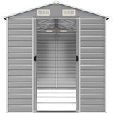 vidaXL Vrtno spremište svjetlosivo 191 x 385 x 198 cm pocinčani čelik | shoptok.hr