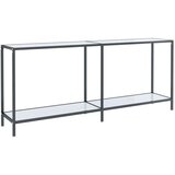 vidaXL Konzolna mizica bela 180x35x75,5 cm kaljeno steklo | Shoptok.si