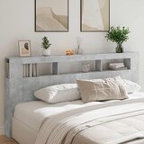  LED uzglavlje siva boja betona 220x18,5x103,5 cm | Eponuda.ba