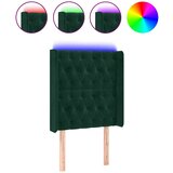  LED uzglavlje tamnozeleno 83x16x118/128 cm baršunasto | shoptok.hr