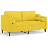  The Living Store Kavč dvosed z blazinami svetlo rumen 140 cm blago - Kavč Dvosed, (21494462) | Shoptok.si