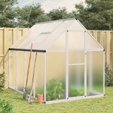 vidaXL Staklenik s okvirom srebrni 224 x 169 x 195 cm aluminijski cijene