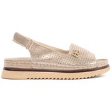 GOODIN Openwork soft sandals gold Cene