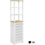 SoBuy visoka kopalniška omarica s tremi odprtimi predali v beli barvi v kmečkem slogu, (20814766) Cene