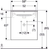 Geberit SELNOVA SQUARE 600 ORMARIĆ SA LAVABOOM 1 VRATA BELA SJAJ GEBERIT | ePonuda.com