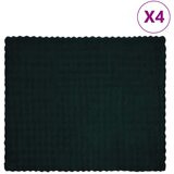 vidaXL Dežnik iz umetnega zajčjega krzna 4 pcs Temno zelena | Shoptok.si