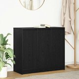vidaXL Komoda črni hrast 85x34x76 cm inženirski les | Shoptok.si
