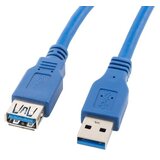 Lanberg CA-US3E-10CC-0018-B USB cable 1.8 m USB 3.0 USB A blue | shoptok.hr