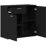  Komoda crni hrast 80x36x75 cm Inženirsko drvo | shoptok.hr