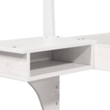 vidaXL Konstrukcija postelje Bela 200 x 200 cm Trdna borovina | Shoptok.si