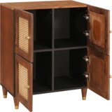 vidaXL Omare in policami za shranjevanje medijev s polico s shranjevanjem z vrati Rjava | Shoptok.si