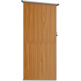  Vrtna kućica smeđa 118,5x97x209,5 cm pocinčani čelik | Eponuda.com