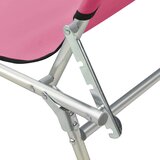 vidaXL Sklopiva ležaljka za sunčanje s krovom čelična magenta roza | shoptok.hr