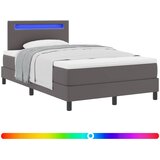  Krevet s opruga kutije Siva 120 x 200 cm Umjetna koža | shoptok.hr