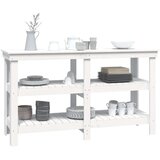  Radni stol bijeli 142,5 x 50 x 80 cm od masivne borovine | shoptok.hr