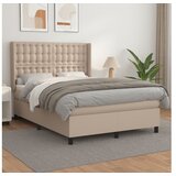 vidaXL Krevet s oprugama i madrac cappuccino 140x190cm od umjetne kože Cijene