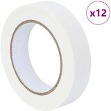 vidaXL Maskirni trakovi za slikarje 12 pcs Bela 25 mm x 50 m Papir | Shoptok.si