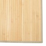  Tepih pravokutni svijetli prirodni 80 x 200 cm od bambusa | shoptok.hr