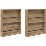  Polica za časopise Zidne 2 pcs Umjetnički hrast 60 x 12 x 70 cm | shoptok.hr