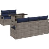  Sjedeća garnitura za vrt s pohranom 6 pcs Siva poliratan | shoptok.hr