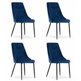 Brandless Stol IMOLA - mornarsko modri žamet x 4, (22030824) | Shoptok.si