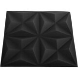  3D zidni paneli 24 kom 50 x 50 cm origami crni 6 m² | shoptok.hr