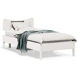 Maison Chic Posteljni okvir - Enojna postelja - Postelja za odrasle brez vzmetnice bel 100x200 cm trdna borovina-J6913, (21769993) | Shoptok.si
