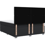  s oprugama i madracem crni 180 x 200 cm od umjetne kože | shoptok.hr