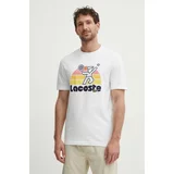Lacoste Bombažna kratka majica moški, bela barva