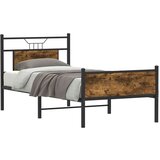 vidaXL Posteljni okvir brez vzmetnice hrast 90x200 cm inženirski les | Shoptok.si