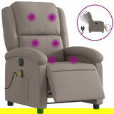 Maison Chic Električni masažni naslanjač - Relax naslanjač taupe blago, (22134708) | Shoptok.si