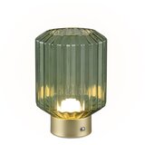 Tri O Zelena/zlata LED zatemnitvena namizna svetilka s steklenim senčnikom (višina 19,5 cm) Lord – | Shoptok.si
