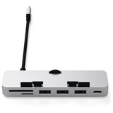 Satechi Type-C aluminijasta spojka Pro Hub (3x USB 3.0, MicroSD), srebrna | Shoptok.si