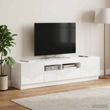  LED TV kabinet HOORN 3 kom. Bijela visokog sjaja 81 x 35 x 40 cm | Shoptok.si