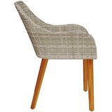  Vrtna stolica 2 pcs Svijetlo siva 62,5 x 55 x 82 cm poliratan | shoptok.hr
