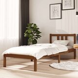  Posteljni okvir medeno rjav iz trdnega lesa 75x190 cm 2FT6, (20644768) Cene