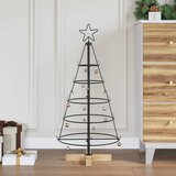  Božićno drvo u obliku čunja s stalakom Crna 90 cm Čelik | shoptok.hr