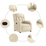  Električni naslonjač od tkanine krem | shoptok.hr