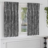  Baršunaste zavjese sa zavjesama 2 pcs Siva 175 x 140 cm Baršun | shoptok.hr