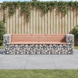 vidaXL vrtna gabionska klop 244x71x65,5 cm trden les douglas | Shoptok.si