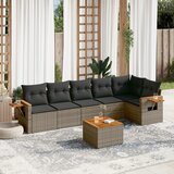 vidaXL 7-dijelni set vrtnih sofa sivi od poliratana | shoptok.hr
