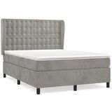  Box spring postelja z vzmetnico svetlo siva 140x200 cm žamet, (20789840) | Shoptok.si