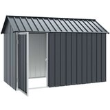 vidaXL Temno siva Vroče pocinkano jeklo 112 x 215 x 141 cm Vzdržljivo | Shoptok.si